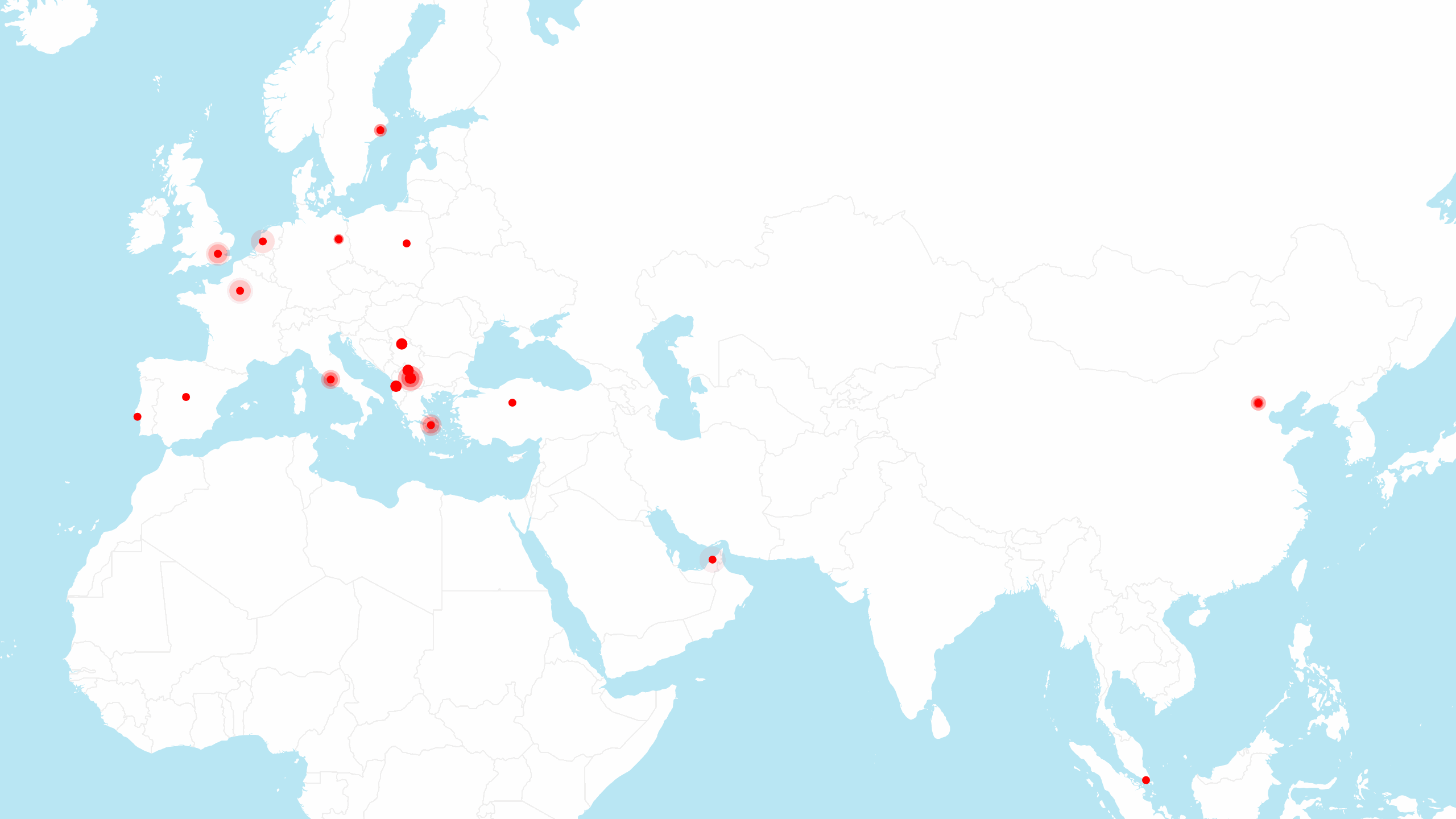 Vatra Agency, zyrat dhe tregjet në mbarë botën: Tiranë, Prishtinë, Shkup, Beograd, Londër, Paris, Berlin, Varshavë, Romë, Madrid, Amsterdam, Stokholm, Lisbonë, Athinë, Ankara, Dubai, Pekin, Singapor